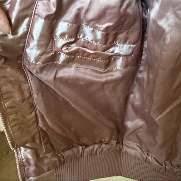 Only brand Love Collection Eisa Down Rose Gold Hooded Puffer Jacket Sz L - Picture 4 of 8